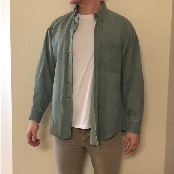 Vintage Lands End, button up, men’s shirt - Picture 2 of 3